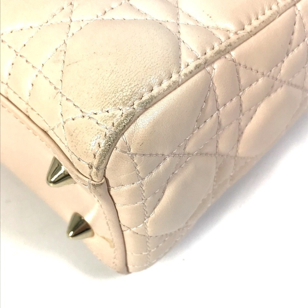 CHRISTIAN DIOR Cream Leather Shoulder Bag - Picture 7 of 16